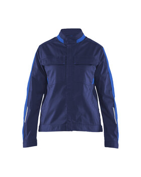 Damen Industriejacke StretchMarineblau/Kornblau
