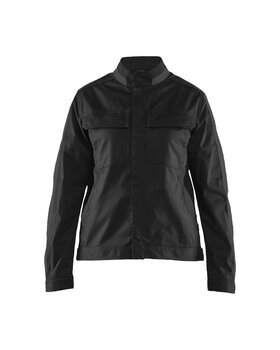 Damen Industriejacke StretchSchwarz/Dunkelgrau