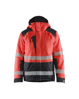 High Vis Winterjacke High Vis Rot/Schwarz