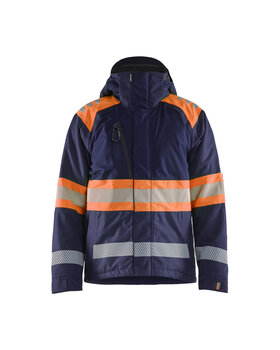 High Vis Winterjacke Marineblau/Orange