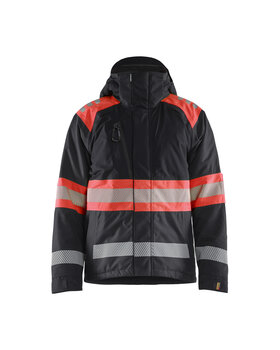 High Vis Winterjacke Schwarz/High Vis Rot