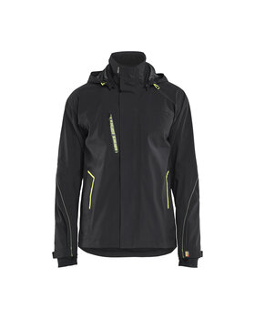 Shell Jacke Stretch Schwarz/Gelb