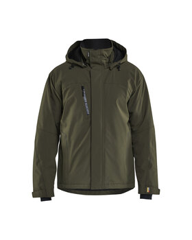 Winterjacke Stretch Waldgrün/Schwarz