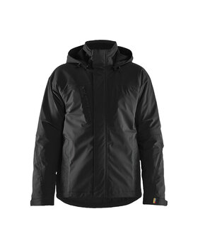 Leichte gefütterte Funktionsjacke 4-Wege-StretchSchwarz/Schwarz
