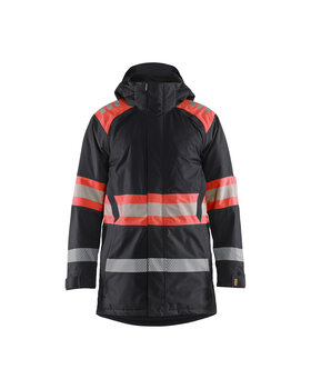 High Vis Winterparka Schwarz/High Vis Rot