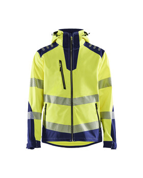 High Vis Softshell Jacke High Vis Gelb/Marineblau
