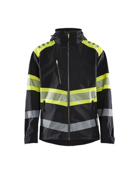High Vis Softshell Jacke Schwarz/Gelb