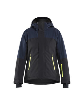 STRIKER Damen Winterjacke Stretch Dunkel Marineblau/High Vis Gelb