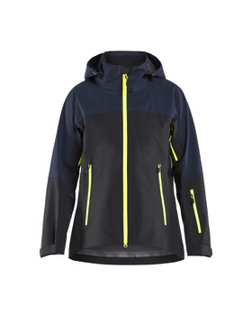 STRIKER Damen Shell Jacke Stretch Dunkel Marineblau/High Vis Gelb