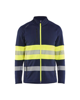 High Vis Fleecejacke Marineblau/ High Vis Gelb