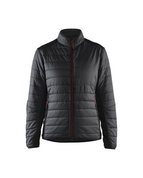 Damen Jacke warm gefüttert Schwarz/Rot