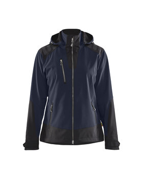 Damen Softshell Jacke Dunkel Marineblau/Schwarz