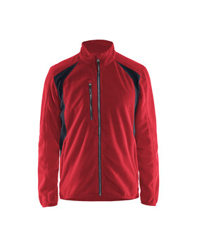 Fleecejacke Rot/Schwarz
