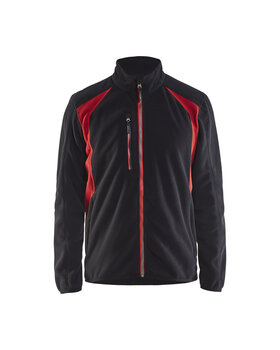 Fleecejacke Schwarz/Rot