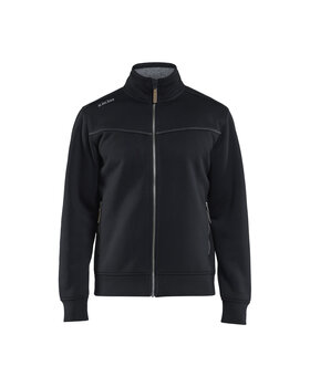 Sweatjacke mit Sherpa-Futter Schwarz