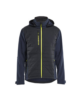 Hybrid Jacke Dunkel Marineblau/High Vis Gelb