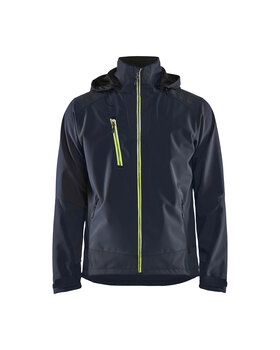 Softshell JackeDunkel Marineblau/High Vis Gelb