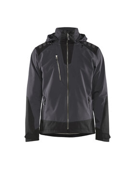 Leichte gefütterte Winterjacke Softshell Dunkelgrau/Schwarz