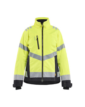 Leichte gefütterte Damen Winterjacke High Vis High Vis Gelb/Schwarz