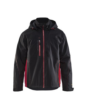 Shell Jacke Schwarz/Rot
