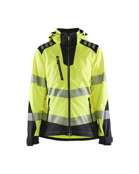Damen High Vis Softshell Jacke High Vis Gelb/Schwarz