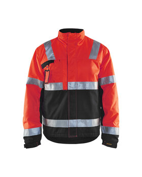Winterjacke High Vis Rot/Schwarz