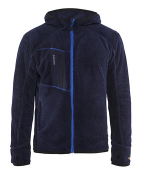 Fiberfleece Jacke Marineblau/Kornblau
