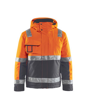 High Vis Winterjacke High Vis Orange/Mittelgrau
