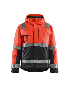 High Vis Winterjacke High Vis Rot/Schwarz