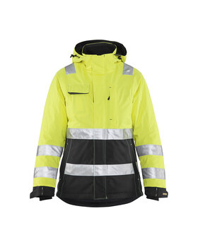 Damen High Vis Winterjacke High Vis Gelb/Schwarz