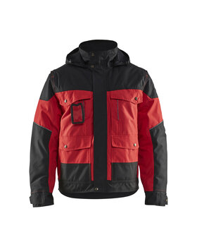 Winterjacke Rot/Schwarz