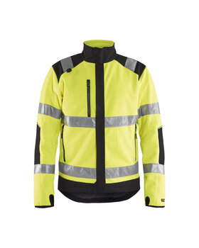 High Vis Fleecejacke winddicht High Vis Gelb/Schwarz