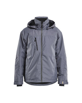 Leichte gefütterte Funktionsjacke Mittelgrau/Schwarz