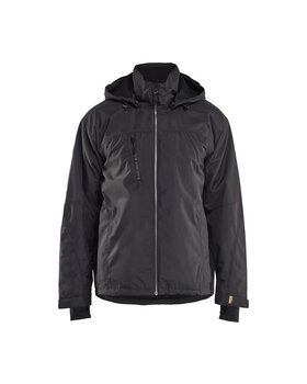 Leichte gefütterte Funktionsjacke Dunkelgrau/Schwarz