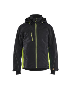 Leichte gefütterte Funktionsjacke Schwarz/Gelb