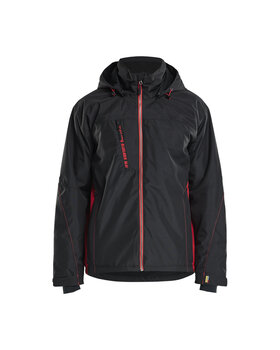 Leichte gefütterte Funktionsjacke Schwarz/Rot