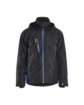 Leichte gefütterte Funktionsjacke Schwarz/Kornblau