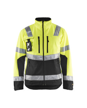 High Vis Softshell Jacke High Vis Gelb/Schwarz