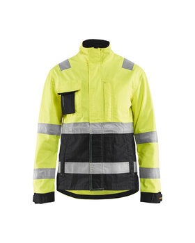 Damen High Vis Jacke High Vis Gelb/Schwarz