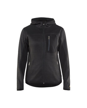 Damen Strickjacke Dunkelgrau/Schwarz
