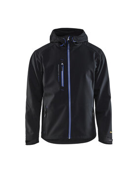Softshell Jacke Schwarz/Kornblau