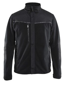 Winddichte Fleecejacke Schwarz