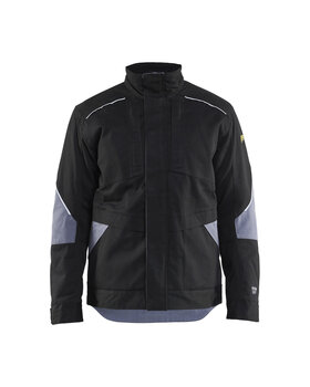Flammschutz Winterjacke Schwarz/Grau