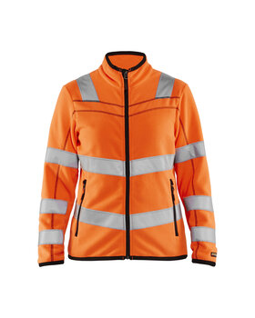 Damen High Vis Microfleece Jacke High Vis Orange