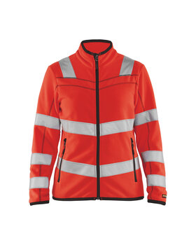 Damen High Vis Microfleece Jacke High Vis Rot