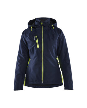 Damen Funktionsjacke leicht gefüttertDunkel Marineblau/High Vis Gelb