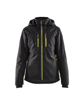 Damen Funktionsjacke leicht gefüttert Schwarz/Gelb