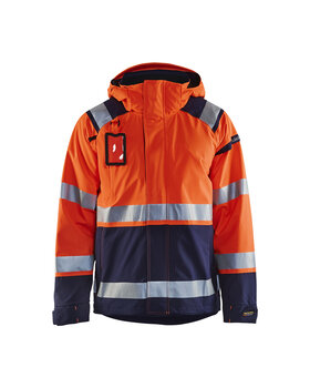 High Vis Shell Jacke High Vis Orange/Marineblau