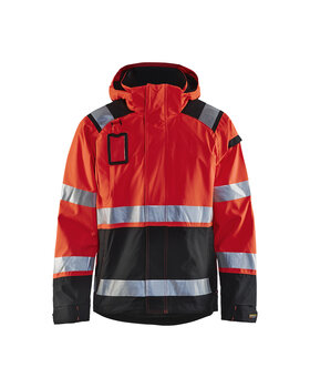 High Vis Shell Jacke High Vis Rot/Schwarz