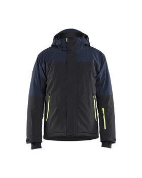 STRIKER Winterjacke Stretch Dunkel Marineblau/High Vis Gelb